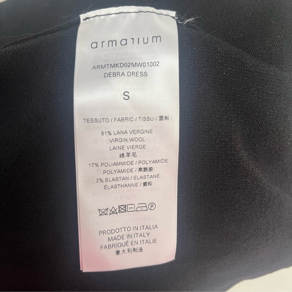 Armarium Italy Black ‘Debra’ Merino Wool Sweater Dress Small - Picture 14 of 16